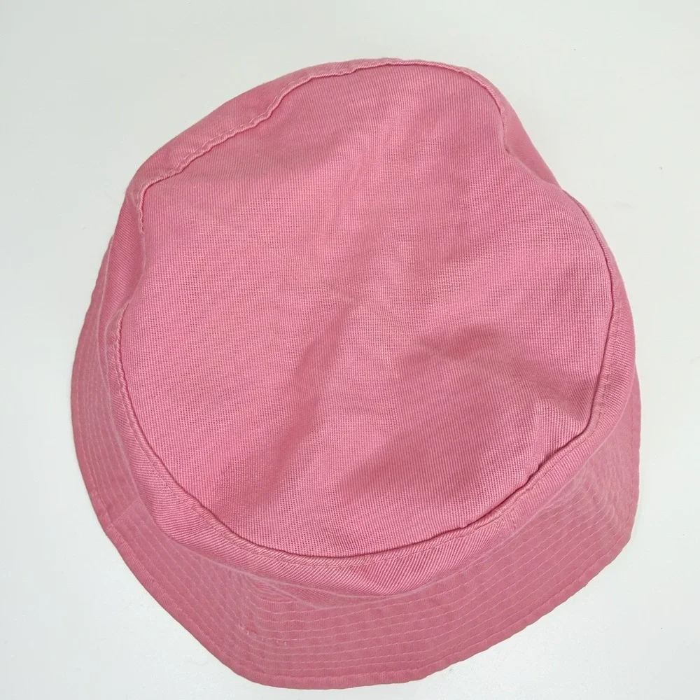 Polo Ralph Lauren Kids Pink Bucket Hat Navy Pony Logo Cotton Size 4-6X